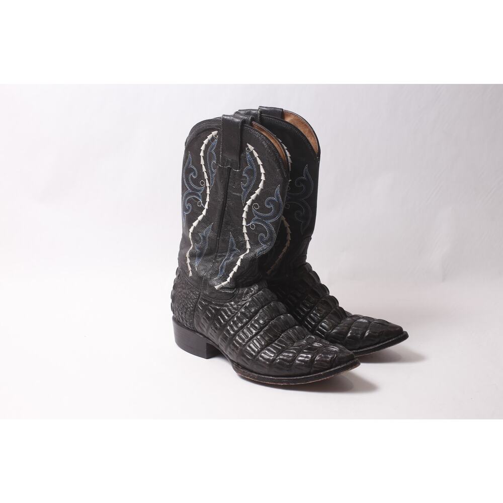 Gran Lider Men's 27 1/2 Black Leather Western Boots with Decor ~ 260212-WH 967